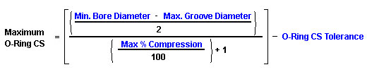 Maximum O-Ring CS