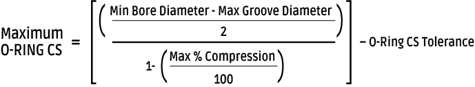 Maximum O-Ring CS Formula